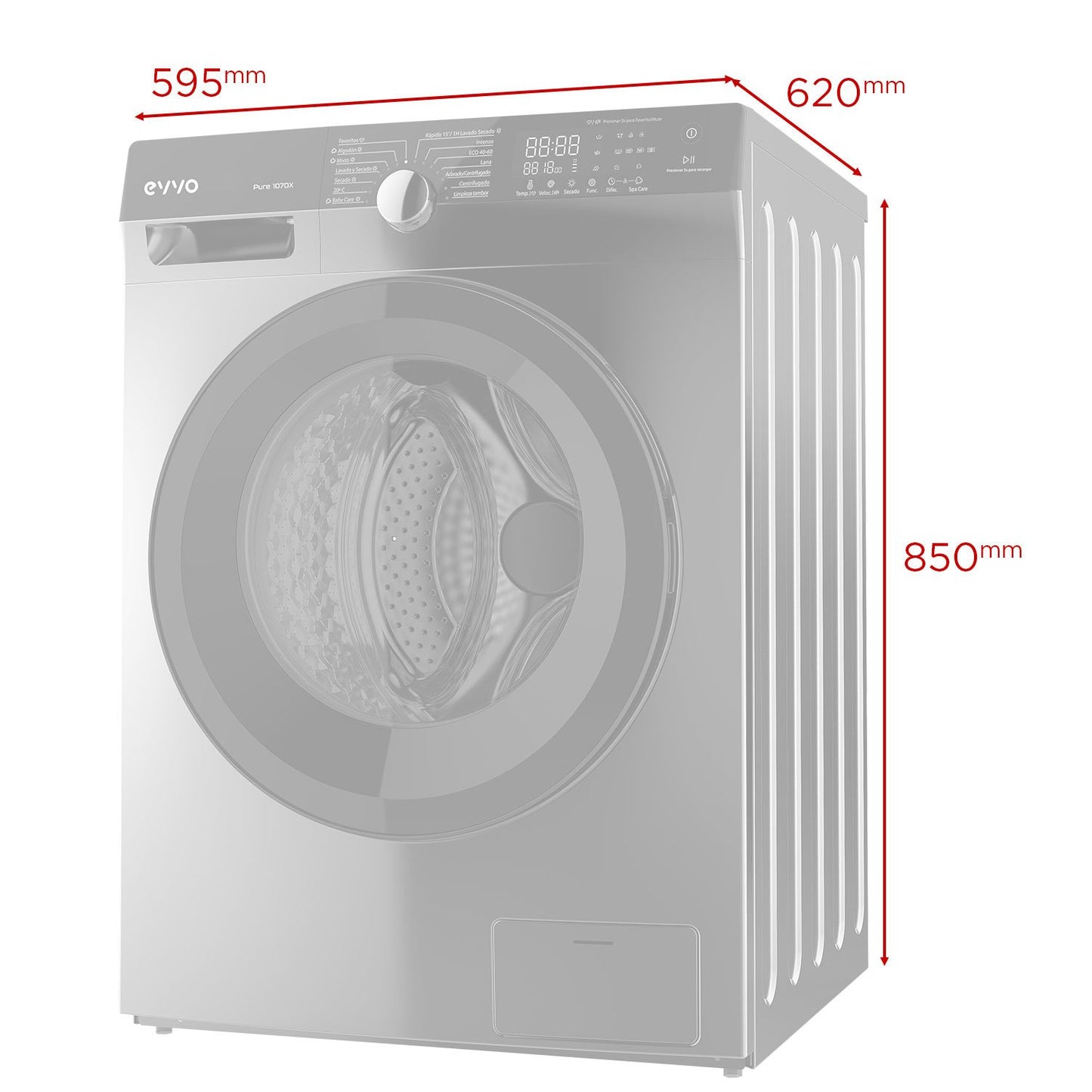 LAVADORA-SECADORA EVVO Pure 107DX