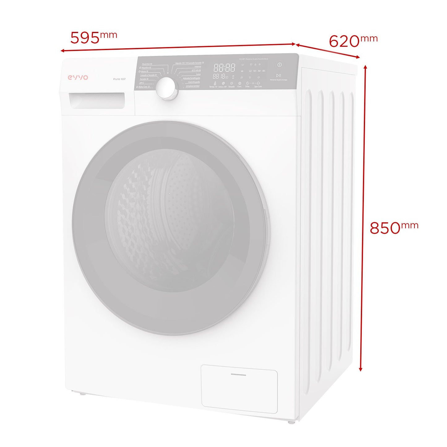 LAVADORA-SECADORA EVVO Pure 107