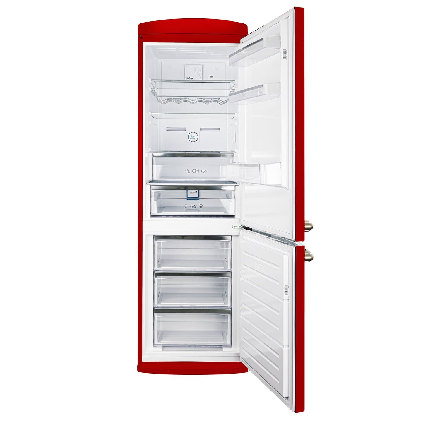 Frigorífico Combi Evvo F60 Retro Rojo