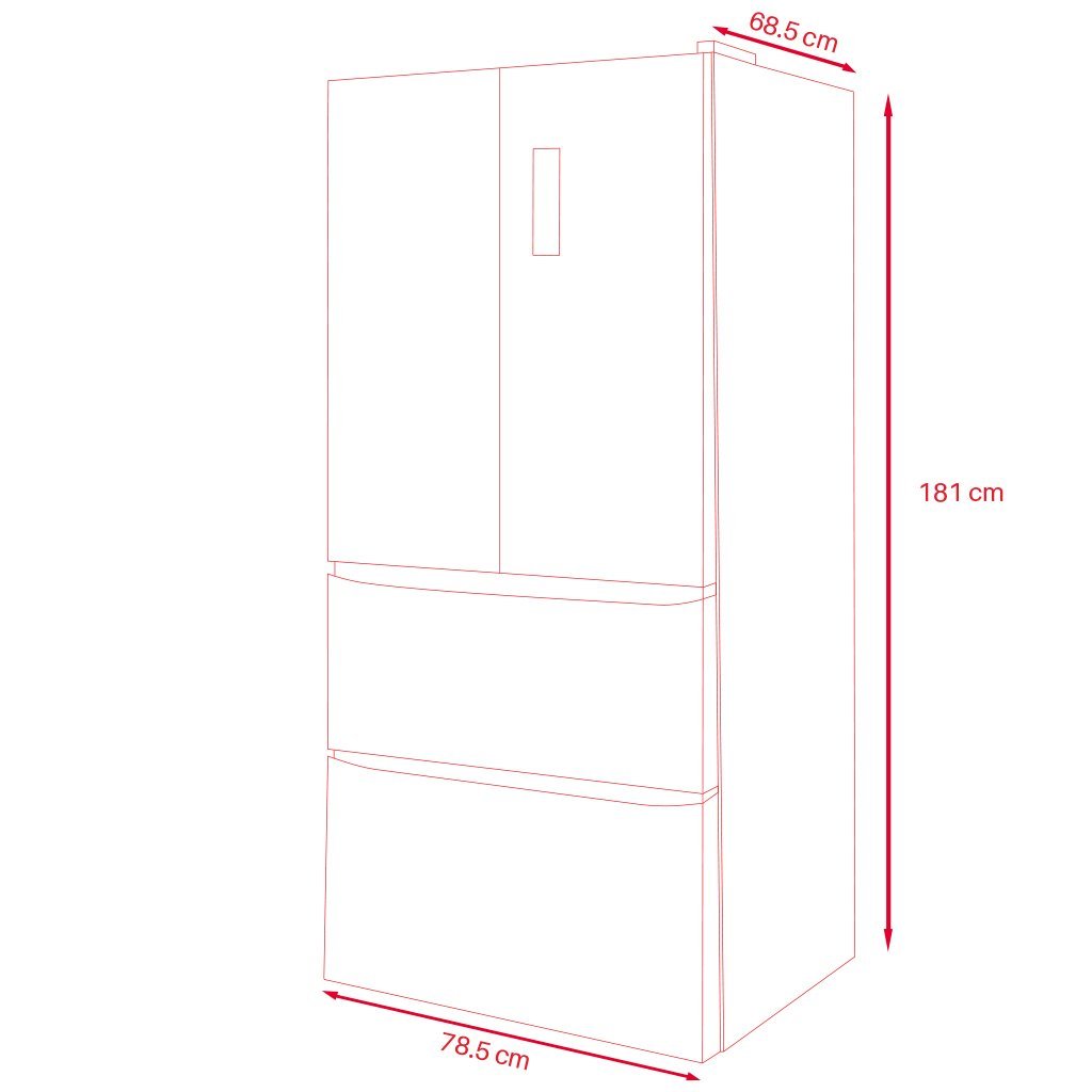 Frigorífico Francés EVVO F80DX